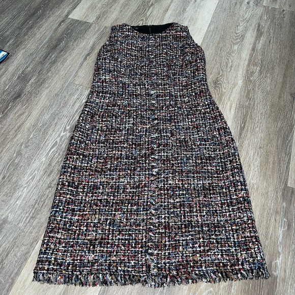 Talbots Tweed Sleeveless Dress multi-colored Size 2 - Picture 1 of 10